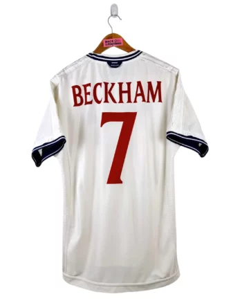 maillot vintage domicile Angleterre 1999/2001 floqué Beckham #7