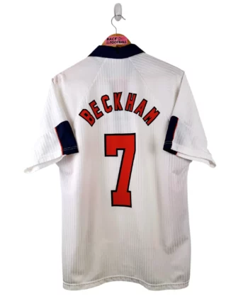 maillot vintage domicile Angleterre 1998 floqué Beckham #7