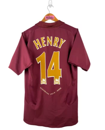 maillot vintage domicile Arsenal 2005/2006 floqué Henry #14