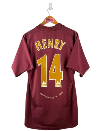 maillot vintage domicile Arsenal 2005/2006 floqué Henry #14