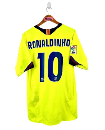 maillot vintage extérieur Barcelone 2005/2006 floqué Ronaldinho #10