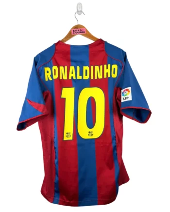 maillot vintage domicile Barcelone 2004/2005 floqué Ronaldinho #10