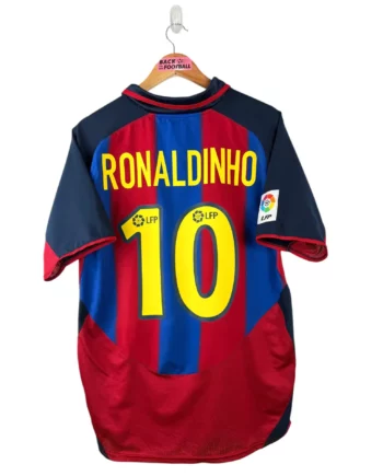 maillot vintage domicile Barcelone 2003/2004 floqué Ronaldinho #10