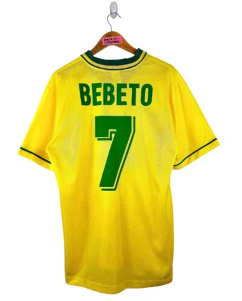 maillot vintage domicile Brésil 1994 floqué Bebeto #7