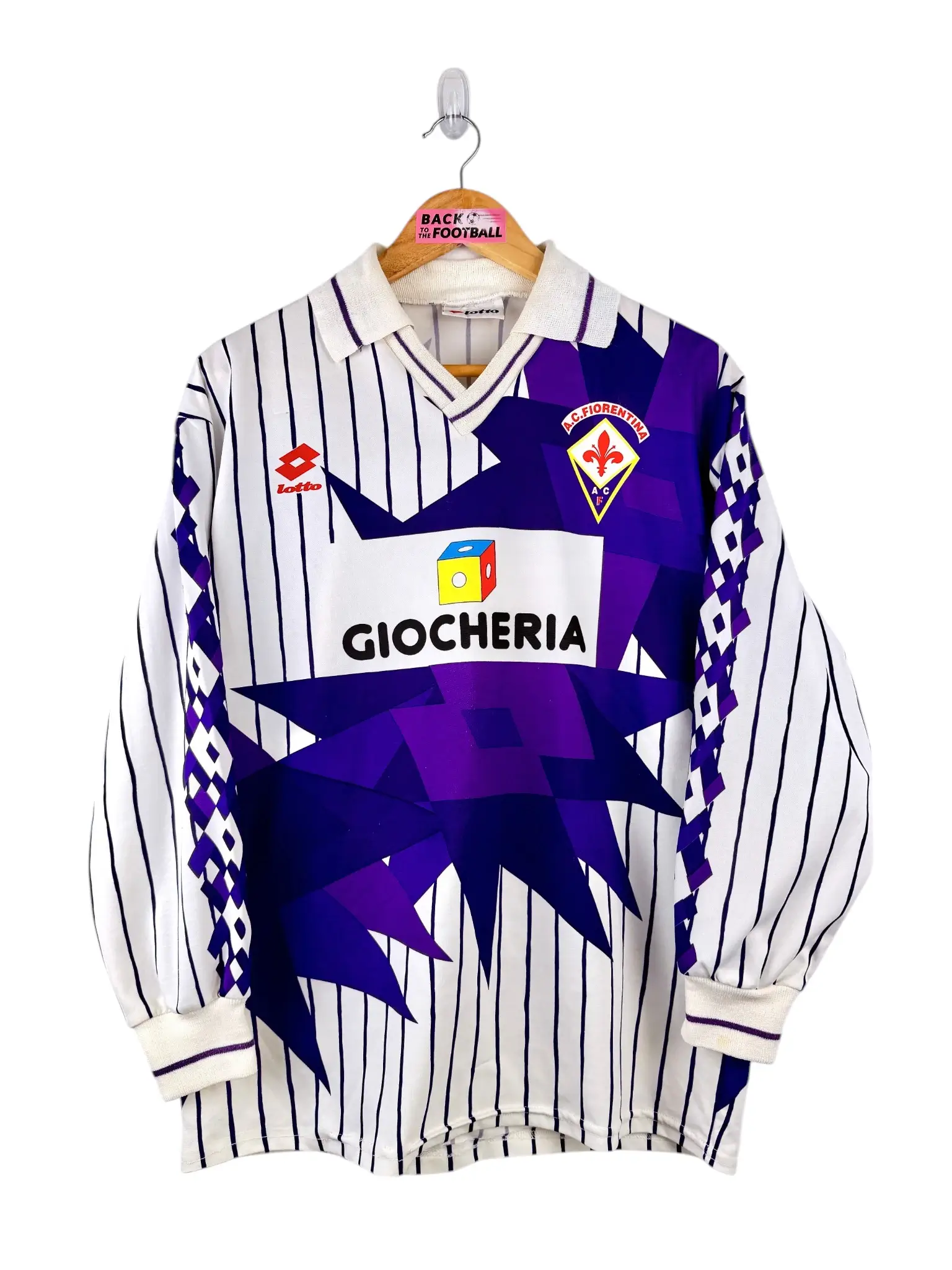 maillot vintage extérieur Fiorentina 1991/1992 manches longues