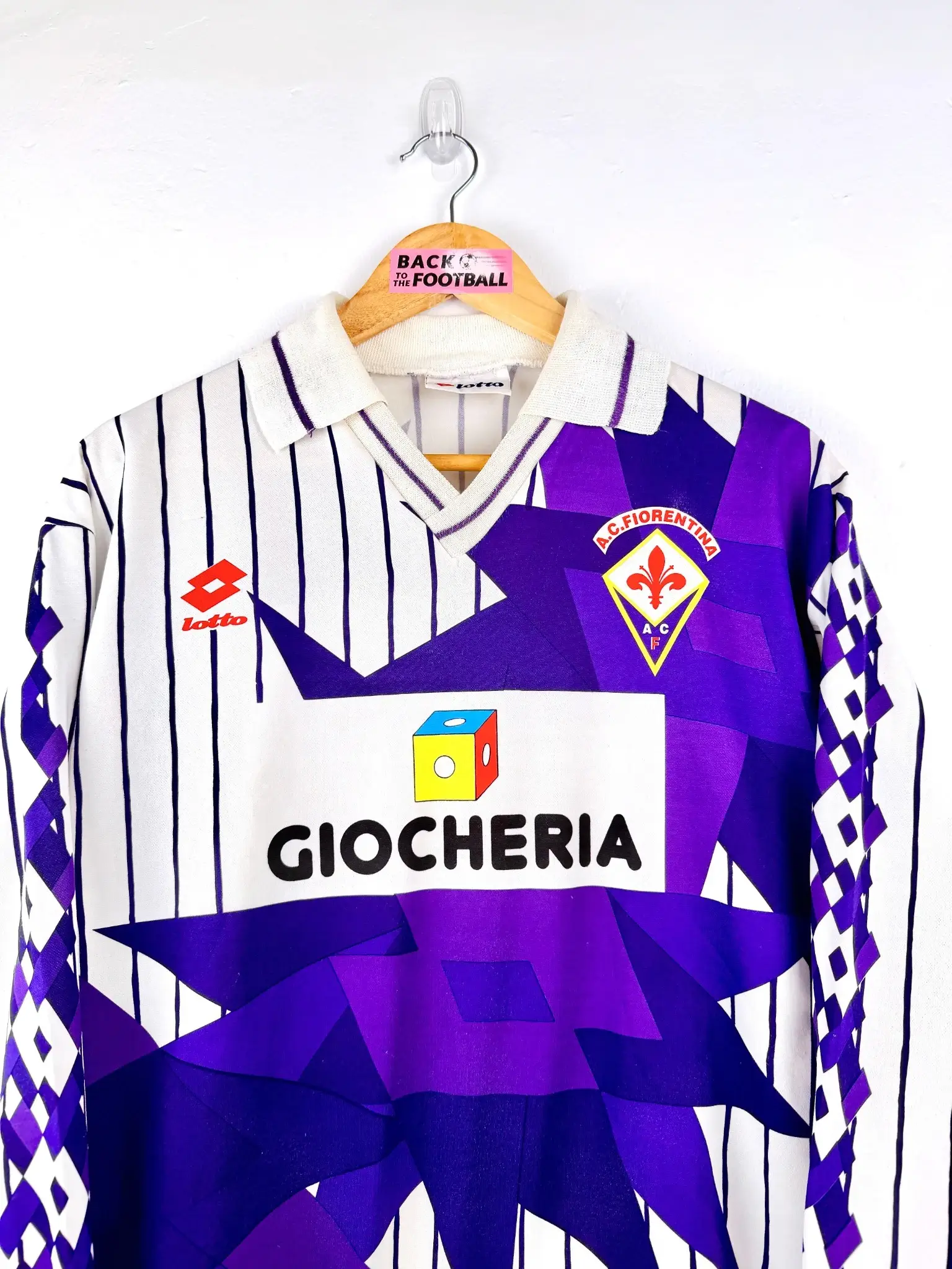 maillot vintage extérieur Fiorentina 1991/1992 manches longues