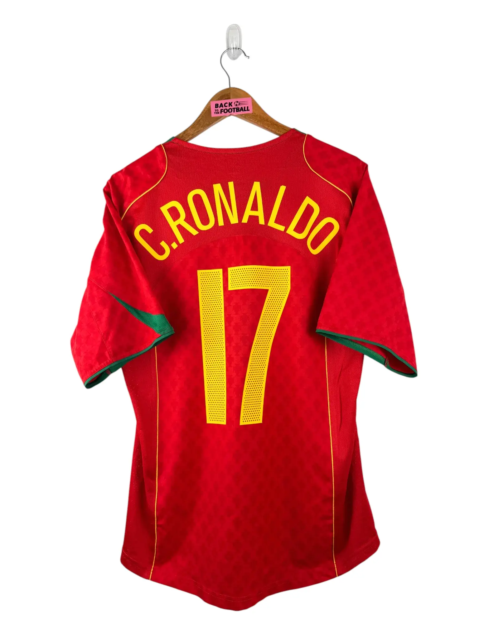 maillot vintage domicile Portugal 2004 floqué C. Ronaldo #17