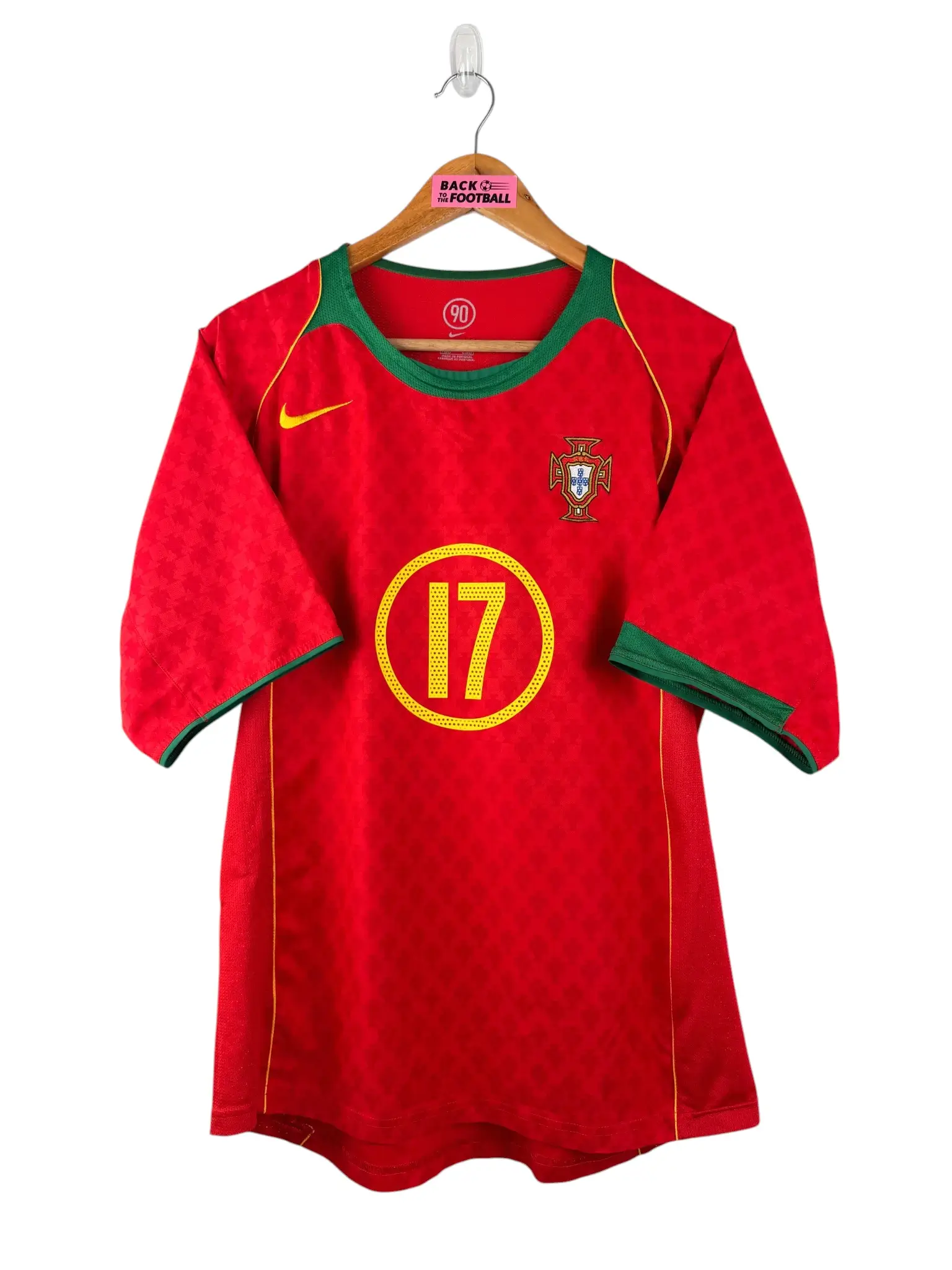 maillot vintage domicile Portugal 2004 floqué C. Ronaldo #17