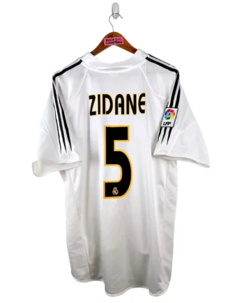 maillot vintage domicile Real Madrid 2004/2005 floqué Zidane #5